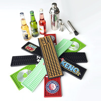 Tapis de bar en caoutchouc PVC souple avec logo personnalisé Accessoires de décoration de comptoir pour bars Café Resturand
