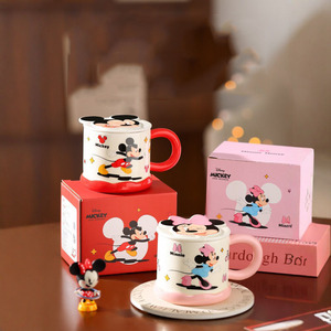 <span class=keywords><strong>Taza</strong></span> de Cerámica con Diseño de Mickey y Minnie, con Tapa 3D, Linda <span class=keywords><strong>Taza</strong></span> de Café para Niños, Regalos de Cumpleaños y <span class=keywords><strong>Navidad</strong></span> - Product Image 2