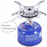 Réchaud à gaz manuel en métal coupe-vent, portable et pliable, pour le camping, la randonnée, le pique-nique et l'alpinisme