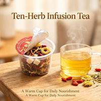 Thé aux plantes composé de Dendrobium, Ganoderma, Chrysanthème et Goji, formule identique à celle du Live Stream, substitut de thé aux herbes, bien-être, marque privée