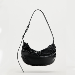 Borsa a tracolla in pelle sintetica di nuovo stile alla moda da <span class=keywords><strong>donna</strong></span> <span class=keywords><strong>Minimal</strong></span> Design coreano borsa alla moda accessorio femminile con borse Hobo increspate - Product Image 1