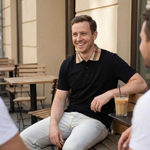 <span class=keywords><strong>Polo</strong></span> da <span class=keywords><strong>Uomo</strong></span> in Piqué di Alta Qualità, 100% Cotone, Tinta Unita, Ricamata, con Taschino, Morbida e Traspirante, per Golf e Casual - Product Image 6