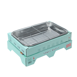 Ngoài trời di động cắm trại dã ngoại ngay lập tức Mini BBQ bếp than dùng một lần nướng thịt nướng - Product Image 1