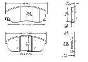 D1264 nouvelles plaquettes de frein en céramique de qualité supérieure résistance à haute température Ultra silencieux 0.35-0.45 Coefficient de friction pour <span class=keywords><strong>Opel</strong></span> <span class=keywords><strong>Astra</strong></span> H/J - Product Image 6