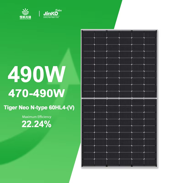 470W-490W PERC N-Type Half Cell Monocrystalline Solar Panel with 22.24% Efficiency for Home Use
