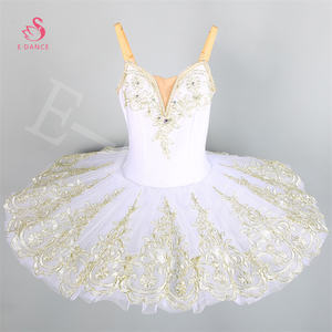 Tutú de Ballet Blanco S0045 para Niña, Tutú Profesional de Bailarina - Product Image 1