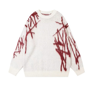 เสื้อสเวตเตอร์ถักคอกลมผู้ชาย Zhan Ya ทรงหลวม ลายแจ็คการ์ด แขนยาว ป้องกันขนร่วง สำหรับฤดูใบไม้ร่วง - Product Image 3