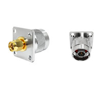 Connecteur coaxial RF Connecteur de type N Prise mâle N Bride à 4 trous vers adaptateur de prise mâle SMA