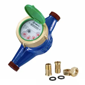 Multi-jet 1/2"-2" Inch Brass Semi Liquid Sealed Water Meter For Cold And Hot Water Meter Manufacturer In China