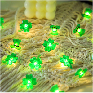 Casa Jardín Decoración Interior Led Verde Trébol <span class=keywords><strong>de</strong></span> cuatro hojas Guirnalda Hada Cadena Luz Adorno <span class=keywords><strong>de</strong></span> <span class=keywords><strong>Navidad</strong></span> Noel - Product Image 6