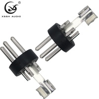 Speaker YIVO XSSH XSSH, kualitas tinggi 3-Pin XLR konektor HIFI Audio non-magnetik pelindung Pria Wanita cangkang emas berlapis colokan keseimbangan
