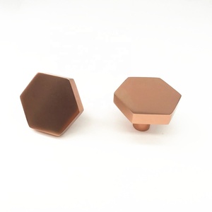 Handle <strong>Knob</strong> Rose Gold China Kosin Hardware CX781 Hexagon Style Furniture Kitchen Cabinet Rose Gold <strong>Knob</strong> - Product Image 4