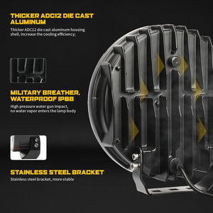 Nuova Luce da Lavoro LED 9 Pollici, Luce di Posizione DRL Bianca 120W IP68, Faro LED a Proiezione TIR per Camion e Fuoristrada 4x4 - Product Image 3