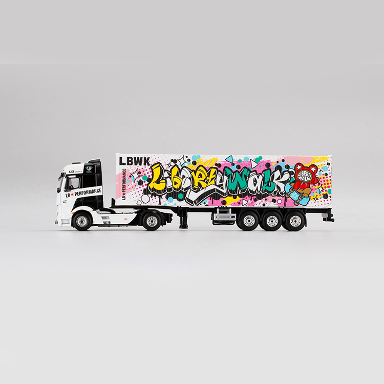 MINIGT 1/64 Benzactros LBWK Diecast Toy Truck Model for Collectors