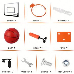 Custom logo Over the <b>Door</b> Mini Kids Basketball Hoop with Ball and Breakaway <b>Spring</b> Rim - Product Image 4