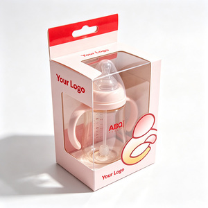 Caja de Papel Rígida Personalizada para Biberones con Ventana Transparente de PVC, Impresión a Cuatro Colores para Cajas de Regalo para Biberones - Product Image 1