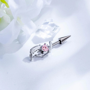 Pendientes <span class=keywords><strong>de</strong></span> Piercing Angel Asylum Tiankufeng F136 <span class=keywords><strong>de</strong></span> Aleación <span class=keywords><strong>de</strong></span> Titanio con Rosca Interna en Espiral y Alas <span class=keywords><strong>de</strong></span> Ángel - Product Image 6