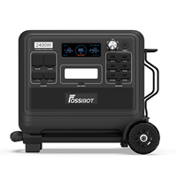 Estación de Energía Portátil FOSSiBOT F2400 de 2400W y 2048Wh con Batería LiFePO4, Carga Solar, Control por Aplicación, Generador Certificado para Camping y Viajes
