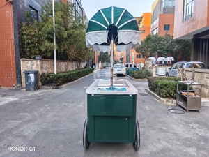 Chariot à glaces mobile personnalisé <span class=keywords><strong>de</strong></span> haute qualité avec réfrigérateur et équipement, chariot à pousser à la main pour l'extérieur - Product Image 4
