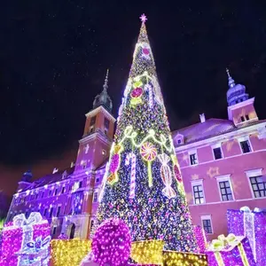 2023 Nieuwe Komende 30ft 40ft 50ft Commerciële Decoratie Pvc Giant Led Kerstboom Outdoor Verlichting Kerst Decoratie