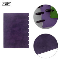 Accroche de disques en cuir Pu, couleur personnalisée A5/A4, amovible, pour planificateur Notebook, couverture souple