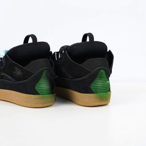 รองเท้าผ้าใบแฟชั่นสุดหรูระดับไฮเอนด์ปี 2025 แบรนด์ดีไซเนอร์ Lanvine ของแท้ ผู้ชาย ระบายอากาศได้ดี ผลิตจากผ้าฝ้าย เพิ่มความสูง - Product Image 5