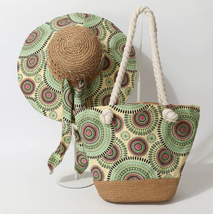 Conjunto de Verano Boho PEIQUAN, Sombrero de Paja de Ala Ancha, Bolso de Hombro con Gran Capacidad - Product Image 4