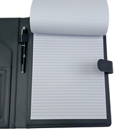 Carpeta de Archivos A4 de Cuero PU Personalizada, Portafolio de Negocios con Calculadora