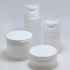 New Arrive 30ml 100ml PP Airless <b>Pump</b> <b>Bottles</b> White Face Cream Jar Screen Printed Custom Logo for Cosmetic 150g - Product Image 2