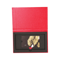 Boîte à bijoux de type livre, emballage avec finition mate, logo estampé à chaud, matériaux recyclés, couleur personnalisée pour les fêtes