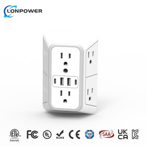 ปลั๊กไฟติดผนัง 6 ช่อง พร้อมพอร์ตชาร์จ USB (รวม 4.8A) ป้องกันไฟกระชาก 15A กระแสไฟฟ้า 2 พอร์ต USB-A - Product Image 3