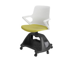 Chaise et pupitre de classe populaires avec roulettes, base trépied Node, chaises et pupitres pour l'université
