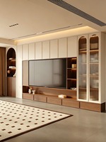 Lemari TV serba aluminium dengan rangka las tanpa sambungan, lapisan tahan air & anti karat, dimensi yang dapat disesuaikan untuk