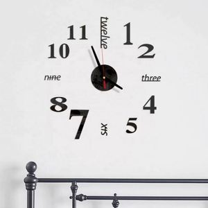 Digital <b>3D</b> Acrylic <b>Wall</b> <b>Clock</b> with Hangzhou Movement 40cm Size - Product Image 1