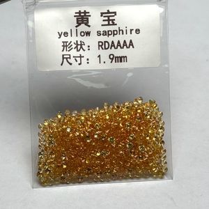 พลอยแซฟไฟร์สีเหลืองสีเขียวธรรมชาติ100% ตัดสุกใส1มม. ถึง3มม. - Product Image 3