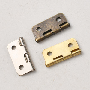 Furniture Hinge 16x13mm Iron Surface Mount Durable Traditional Style Yellow Antique Bronze Silver Plated - Product Image 3
