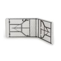 Table pliante rectangulaire en plastique HDPE de haute qualité, légère et robuste, de 8 pieds pour événements intérieurs et extérieurs