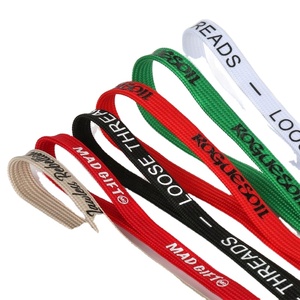 Lacets plats en polyester de haute qualité, couleur tendance, avec logo personnalisé, vente en gros - Product Image 3