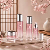 Emballage cosmétique de boutique, flacon pompe en verre 30ml 40ml 50ml 100ml 120ml, conteneur pour soins de la peau, design personnalisé, impression à l'écran