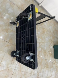 200kg nền tảng gấp xe đẩy bốn-lưu trữ Bánh xe nhựa công nghiệp tay giỏ hàng cho ngành công nghiệp kho - Product Image 4