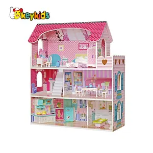 Güncelleme tasarım işıklar ve sesler ahşap dollhouse oyuncak plastik dollhouse mobilya W06A380H