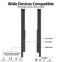 Monitor portabel 14 inci 1920*1080 layar definisi tinggi mendukung laptop, tablet, dan ponsel