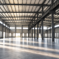 Bâtiment d'atelier en structure légère en acier, hangar industriel, installation rapide, clé en main pour projet d'usine de transformation des métaux