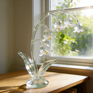 Sculpture en résine transparente de lys de la vallée - Décoration moderne pour la maison, cadeau de fête, ornement de sculpture personnalisé Bozhiyi - Product Image 5