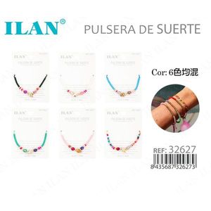 Braccialetto Portafortuna Ilan in 6 Colori Assortiti, Bracciale Charm alla Moda - Product Image 1