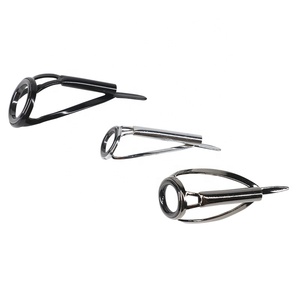 Blanco de plata No daño a línea de pesca aparejos de pesca rod guías anillo utilizado para flujo de polo - Product Image 6