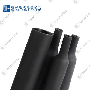 3mm Waterproof Black Adhesive Heat Shrink Tubes Electric Heat Tube