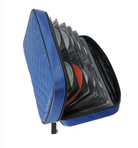 Capacité personnalisée attachable CD/<span class=keywords><strong>DVD</strong></span> Case Holder <span class=keywords><strong>Portable</strong></span> Wallet Disc Storage Bag for Car Home Travel - Product Image 2