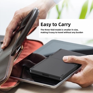 Teclado inalámbrico portátil de tres pliegues, tableta para teléfono móvil con teclado táctil, ratón - Product Image 5