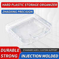 Boîte de rangement transparente en plastique pour marqueurs avec couvercle transparent et loquet frontal pour l'organisation des fournitures artistiques